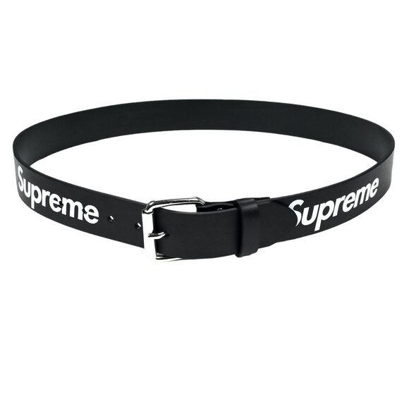 Supreme Other - Supreme SS22 Leather Repeat Belt Black